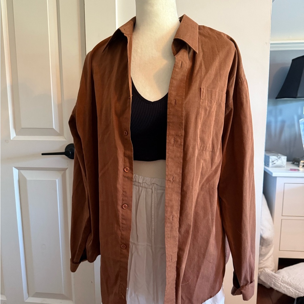 Vintage brown Button-Up Shirt